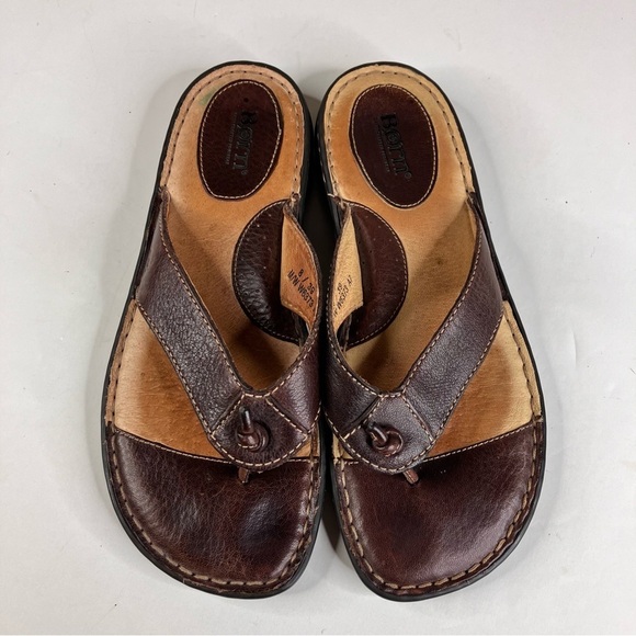Born leather flip flops size 8 - Picture 4 of 7